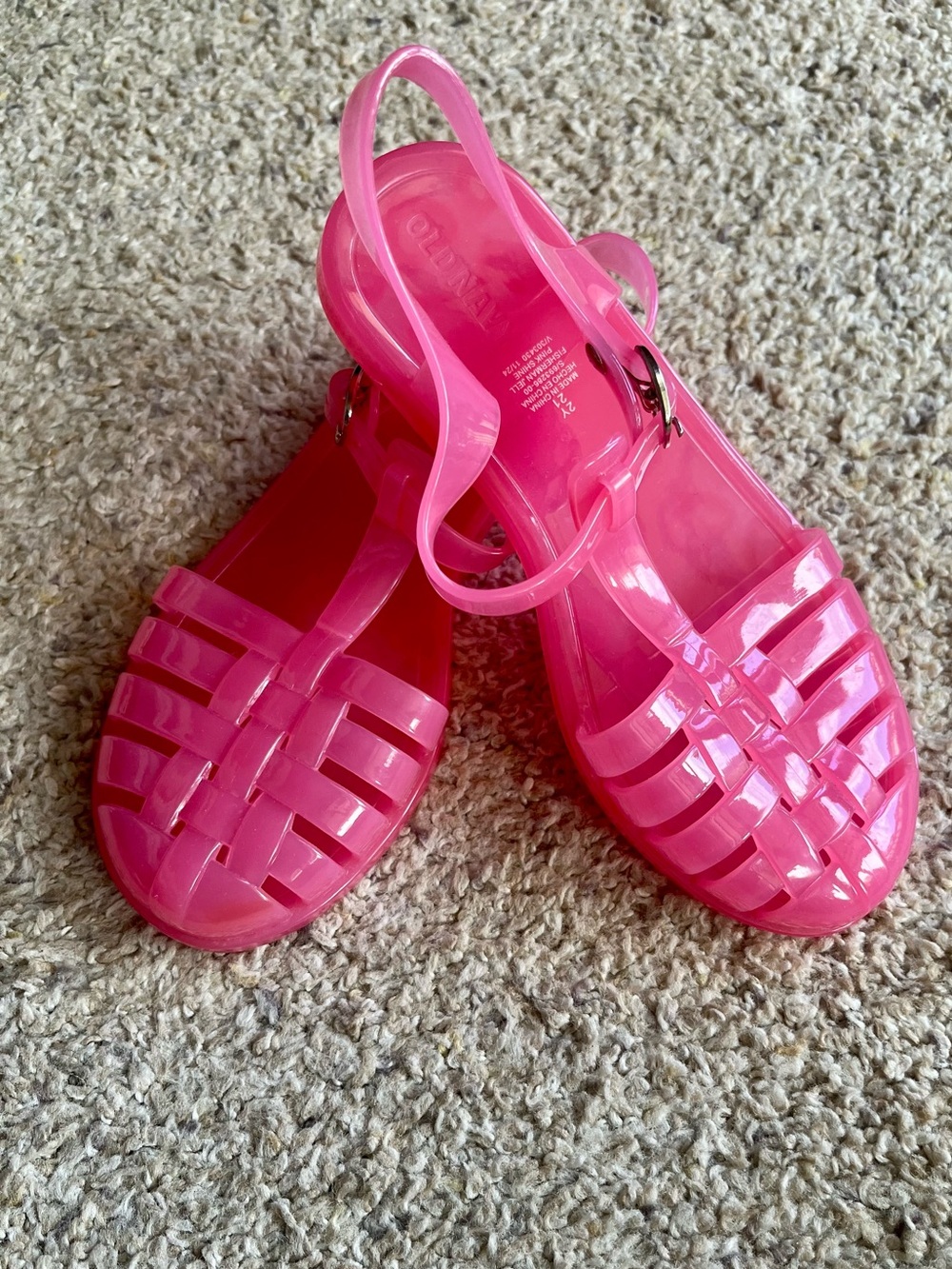 Old Navy Pink Jelly Fisherman Sandals - Size 2